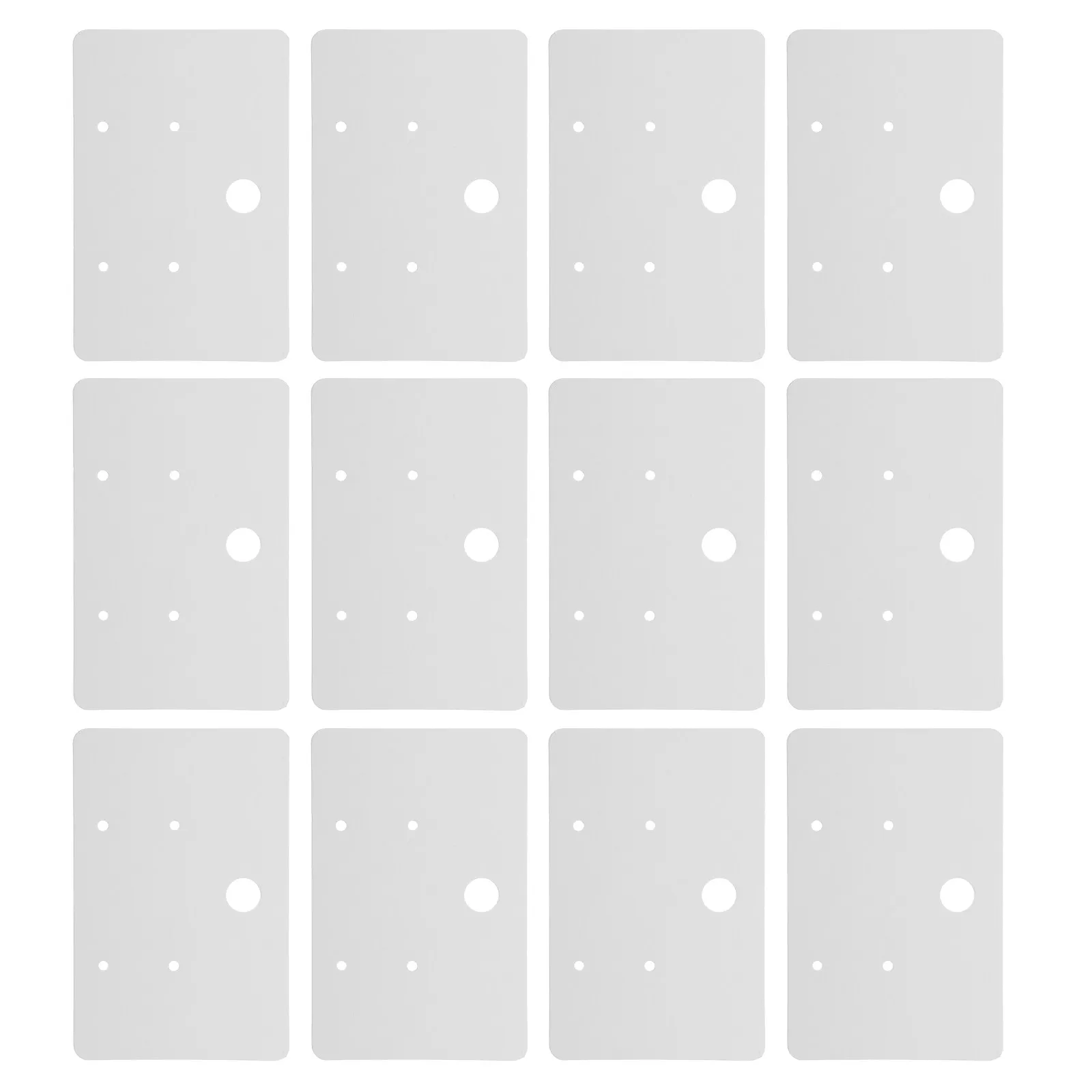 100 Pcs Earrings Cards with Holes Paper Jewellery Packing Accessories Jewelry Cardboard White Packaging Display