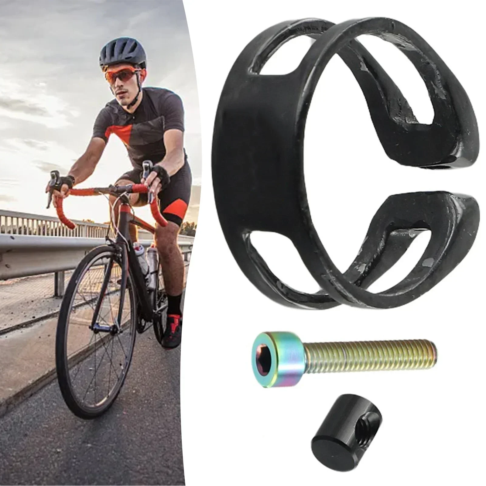 Road Bicycle Seat Tube Lock 34.9/31.8mm Ultralight 6g Carbon Fibre Seatpost Pipe Clamp Bike Seat Post Accessories