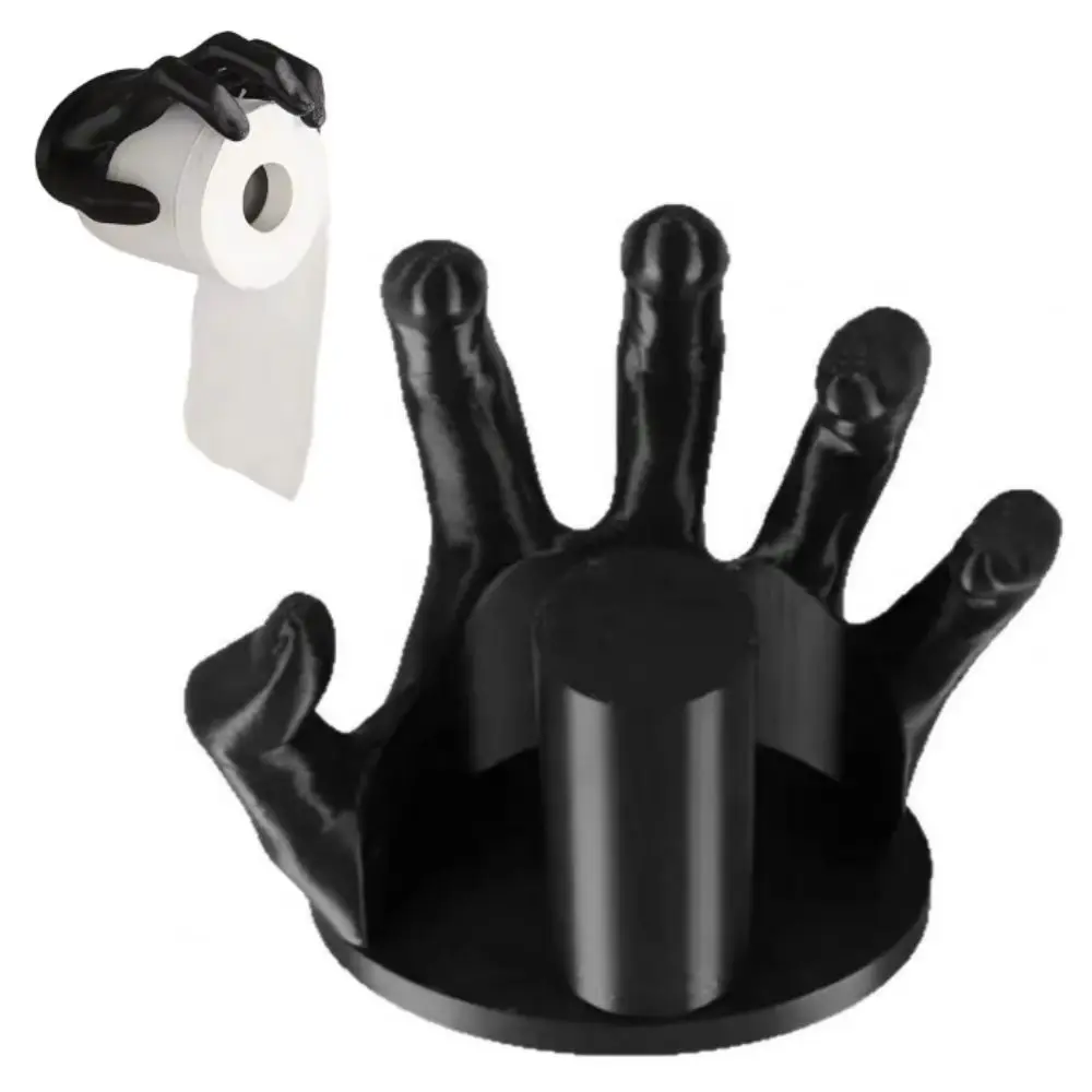 Gothic Style Toilet Paper Decoration Box Black Black White Tissue Storage Stand Plastic Hand-Shaped Toilet Paper Holder