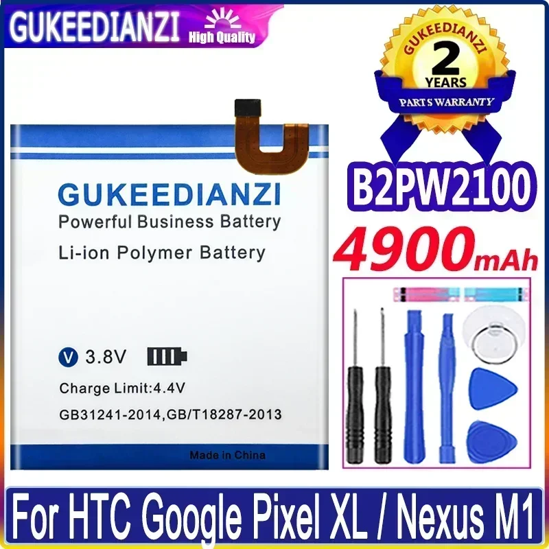 B2PW2100 B2PW4100  4900mAh Mobile Phone Batteries For HTC Google Pixel XL/For Nexus M1/ Pixel/For Nexus S1 Smartphone Battery