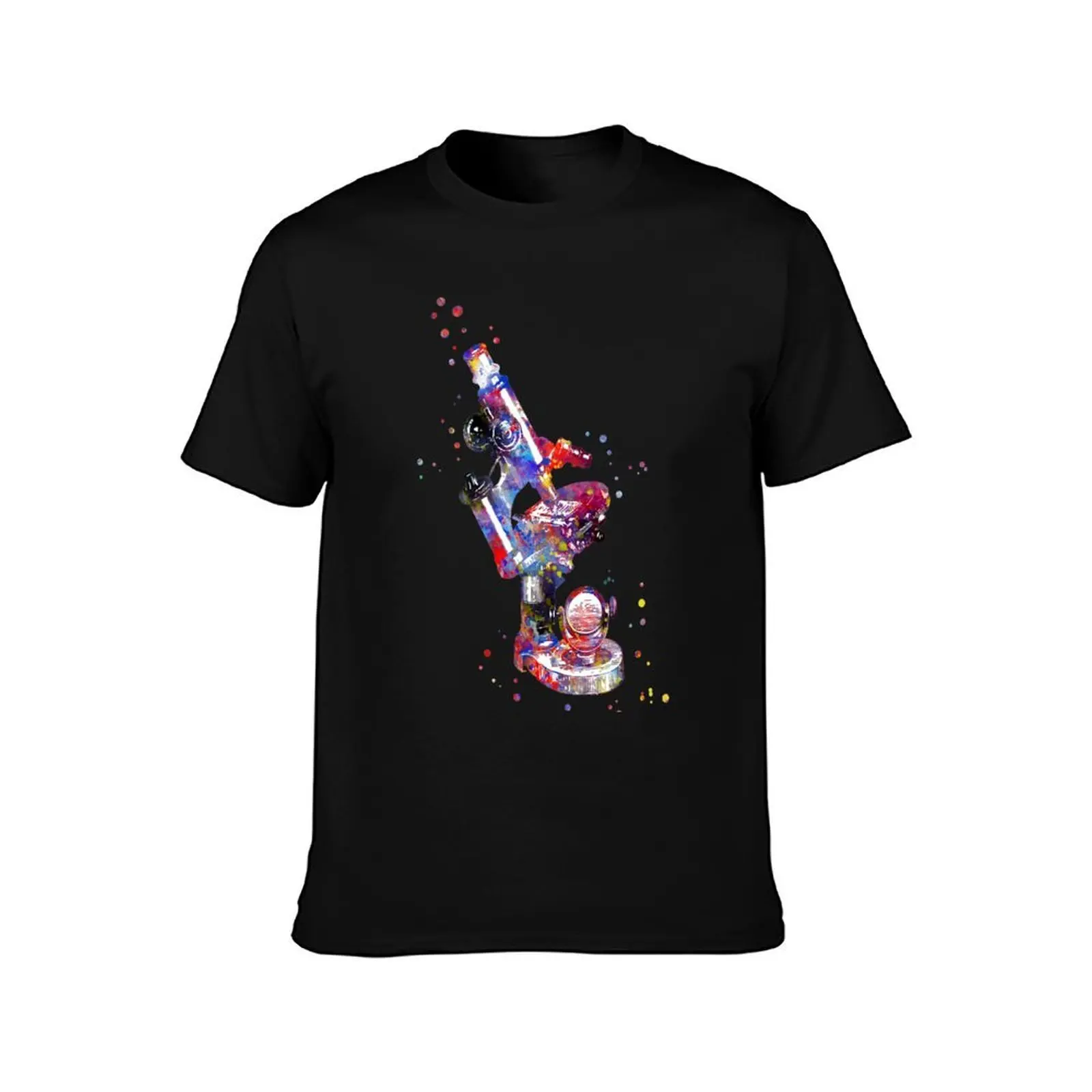 Vintage Compound Microscope T-Shirt, Summer Casual Cotton Tee, Oversized Streetwear Tops, Vintage Graphic Print, 100% Cotton