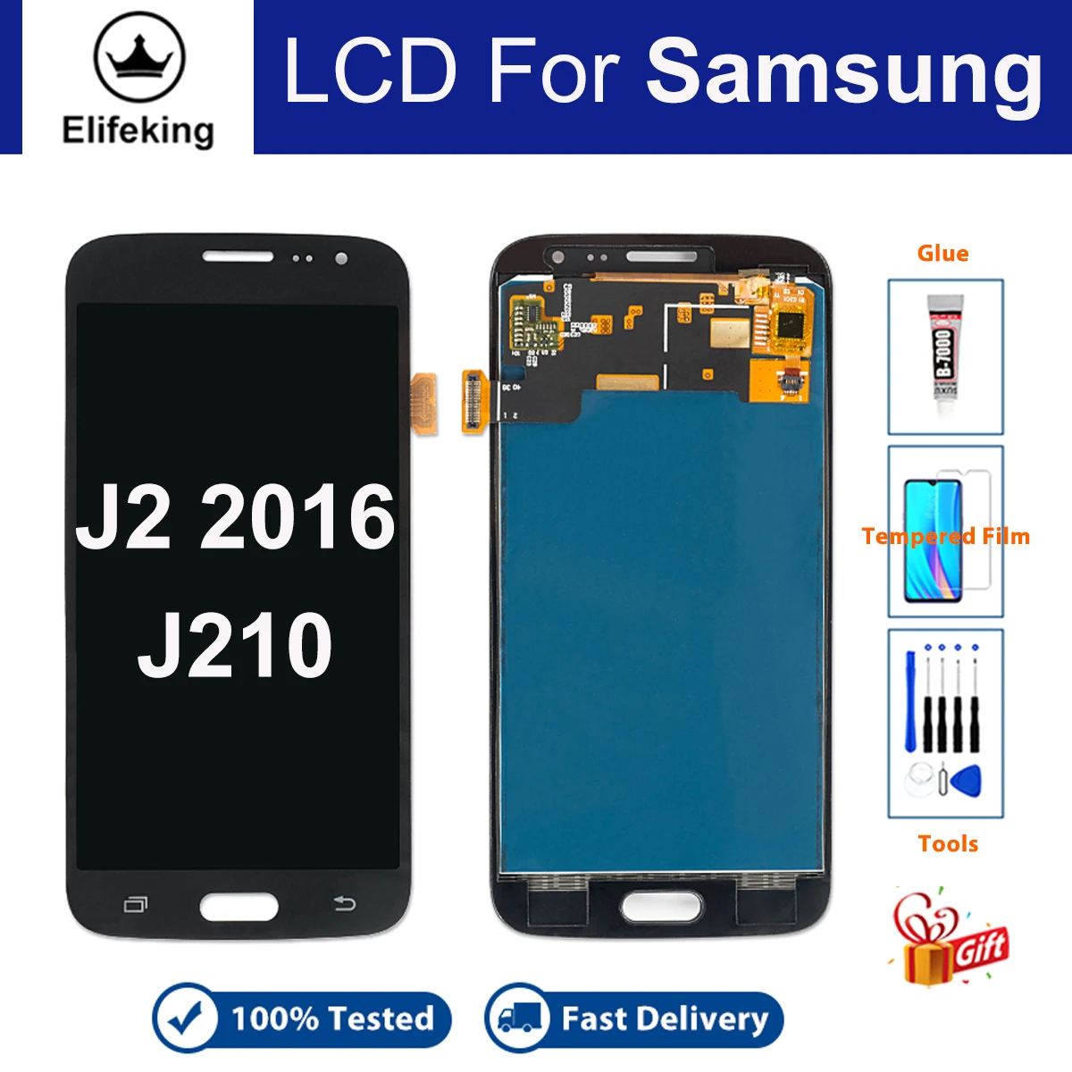 For Samsung Galaxy J2 2016 Display J210FN J210F J210Y J210M J210 Lcd Screen with Touch Fully Tested No Dead Pixels