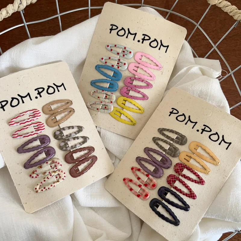 12pcs Mini Wave Water Drop BB Clip Hair Clip Broken Hair Hairband Clip Edge Clip for Girls Children Hair Accessories