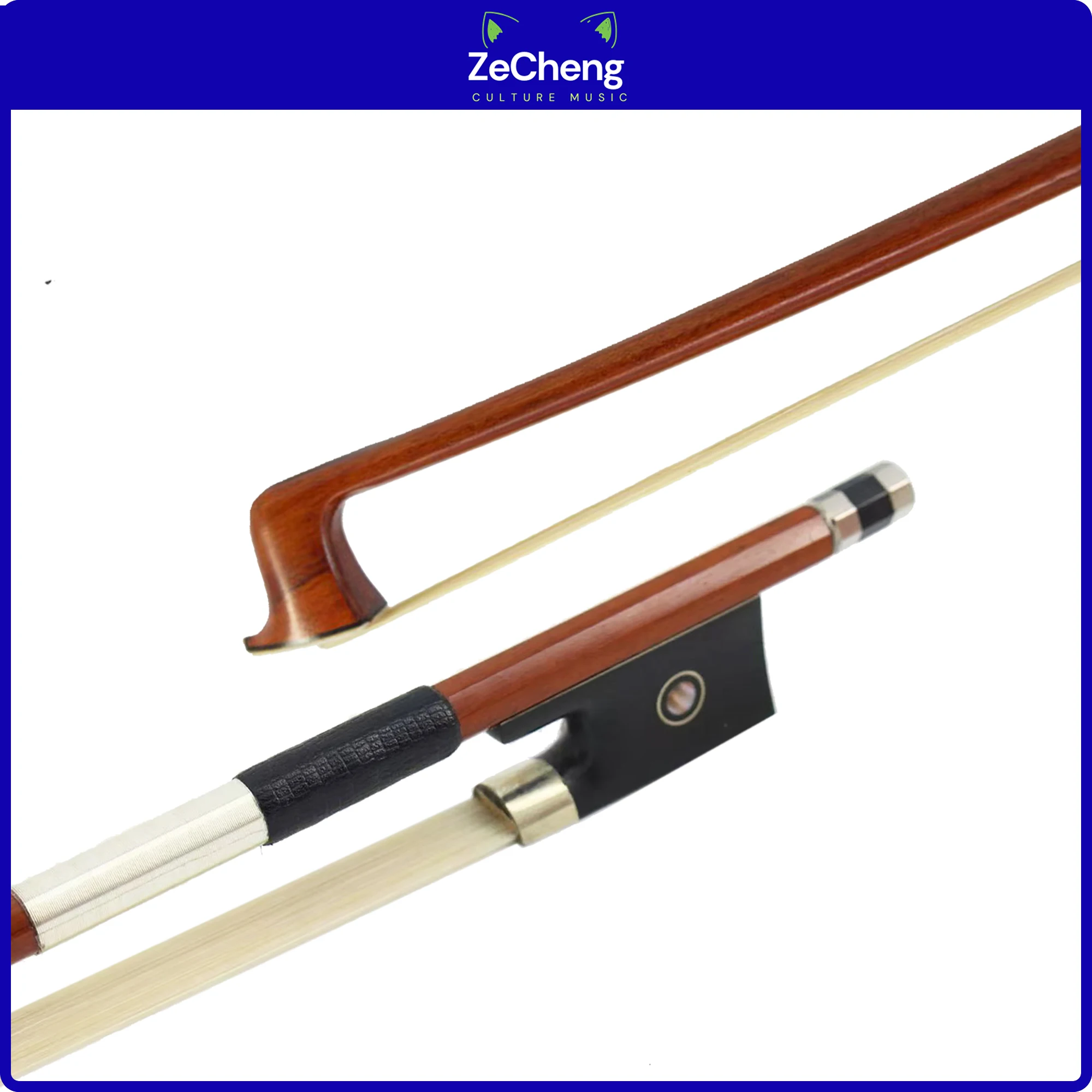 

Handmade Brazilian Wood Violin Bow 4/4 Professional Violin Accessories Fisheye Inlaid Ebony Frog Violin Bow
