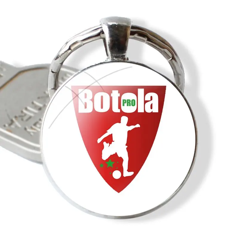 Morocco Soccer football Keychain Glass Cabochon Metal Pendant Classic Men\'s Women\'s Keyring