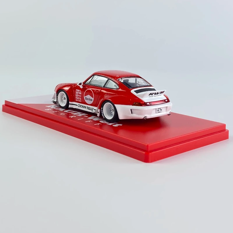 Tarmac Works 1/43 RWB 993 Marlboro # 8-delige speelgoedmotorvoertuig gegoten metalen modelgeschenken