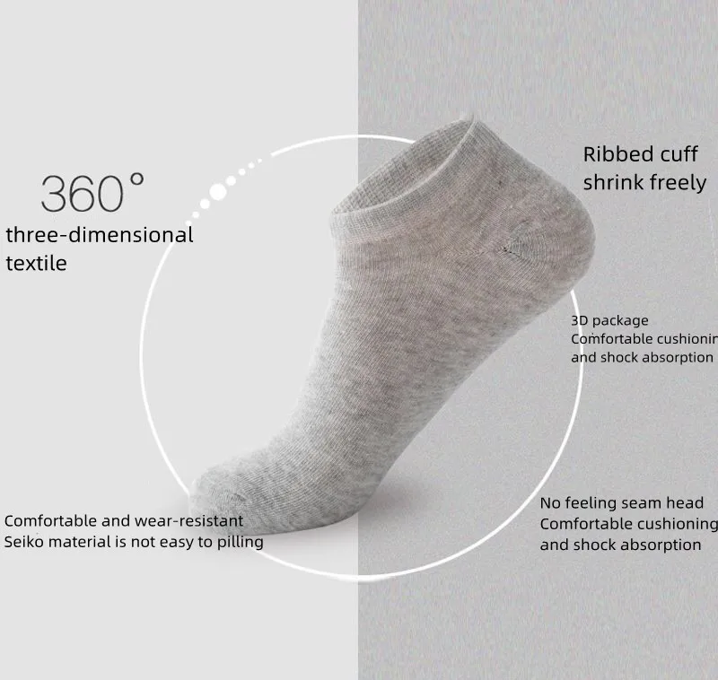 5 paires de chaussettes bateau pour hommes et femmes, chaussettes courtes d'été à bouche peu profonde, Section mince, couleur mixte, Anti-odeur, pour étudiants, à la mode