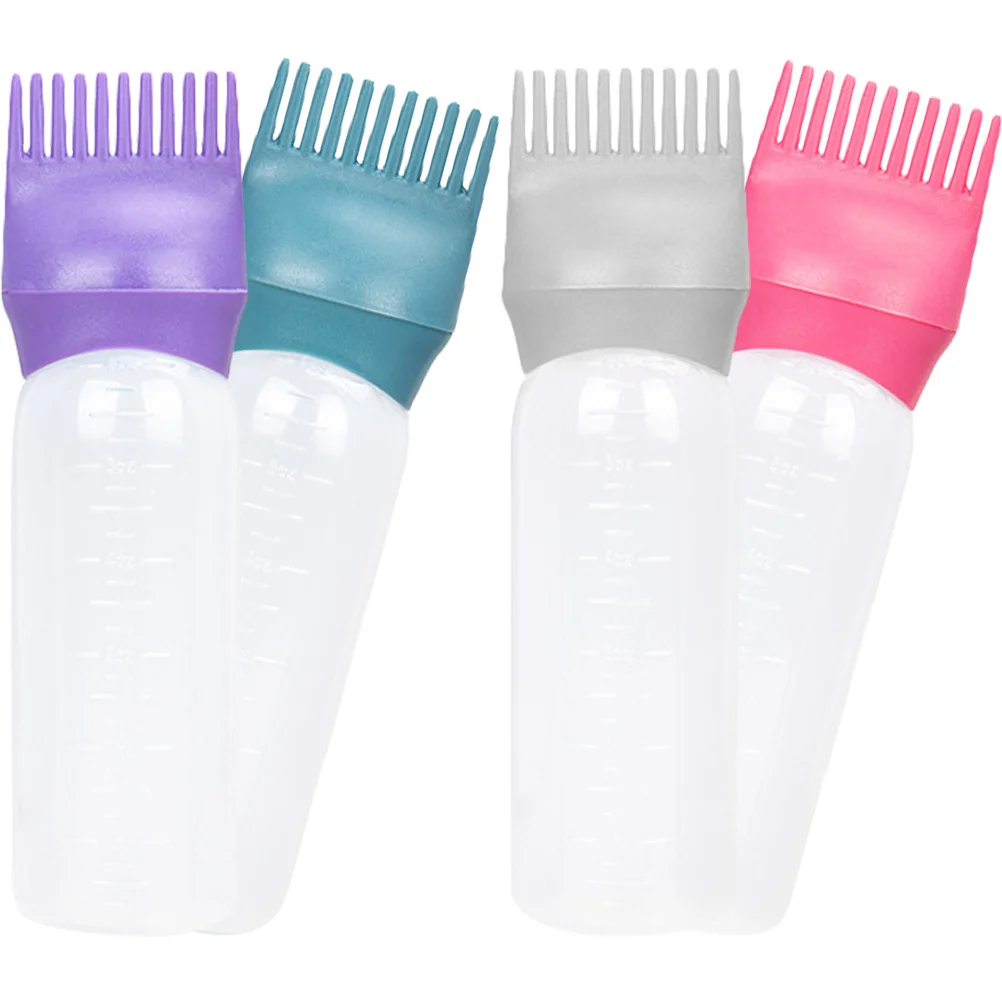 4Pcs Hair Dye Bottle Root Comb Applicator Durable Practical Small Size Lightweight Convenient Carry Store Even Color - Image 5