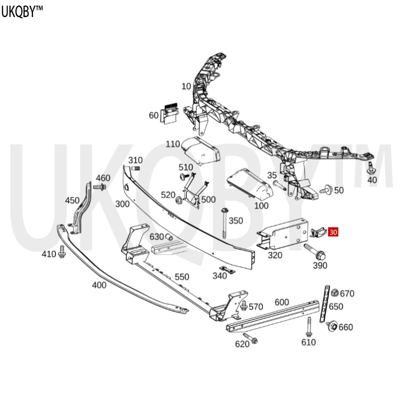 Me rc ed es Be nz A1778850503 fixed parts on the left and right sides