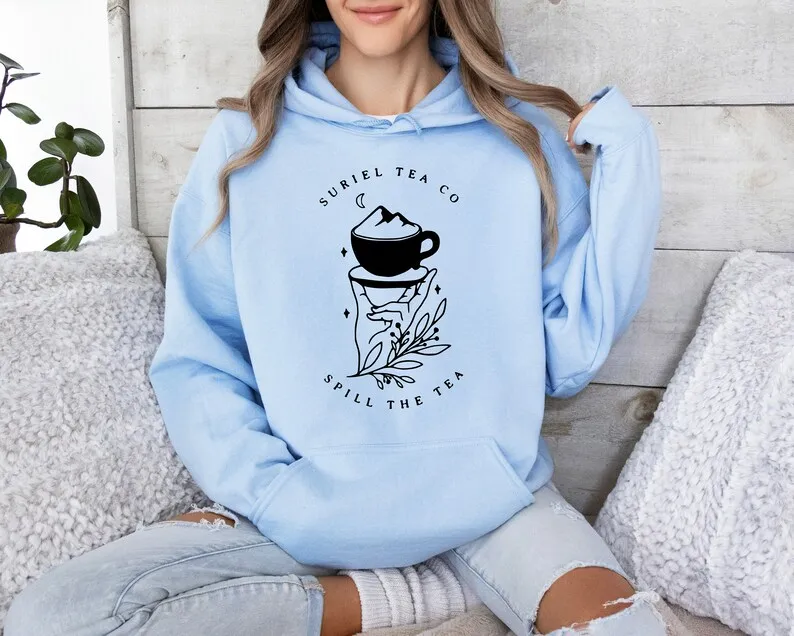 Suriel Tea Co Hoodie, Book Lover Hoodie, Acotar Sweatshirt, A Court Of Thorns And Roses Sweat, Bookish Lover Sweatshirt, Reader