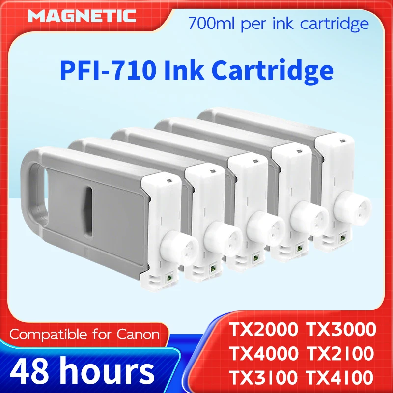 

700ml/pc Compatible Ink Cartridge With Pigment ink PFI-710 PFI710 PFI 710 For Canon TX-2000 TX-3000 TX-4000