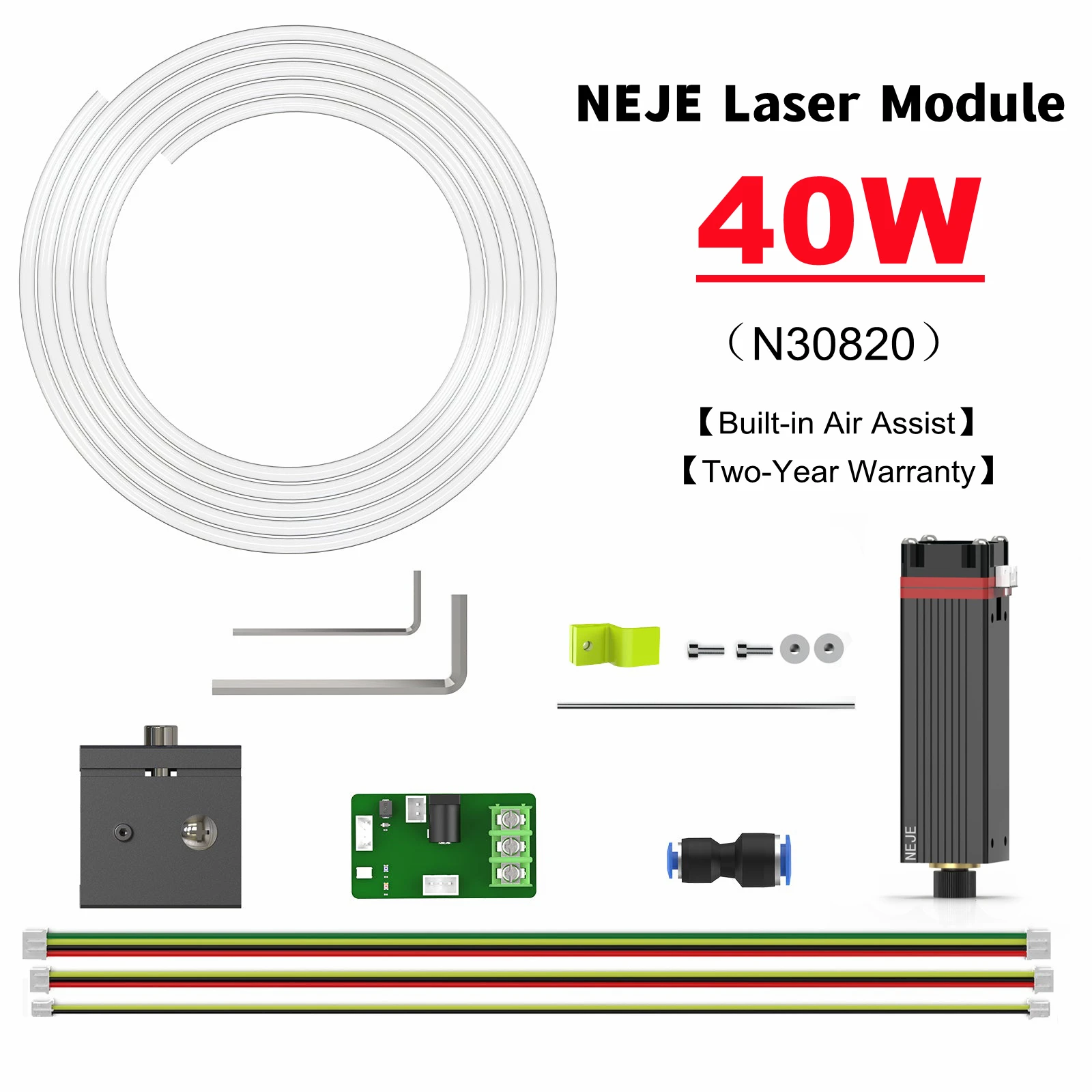 NEJE 40W Laser Module Kits with Both TTL / PWM Modulation for CNC Laser Engraver DIY Logo Mark Printer Wood Cutting Tools