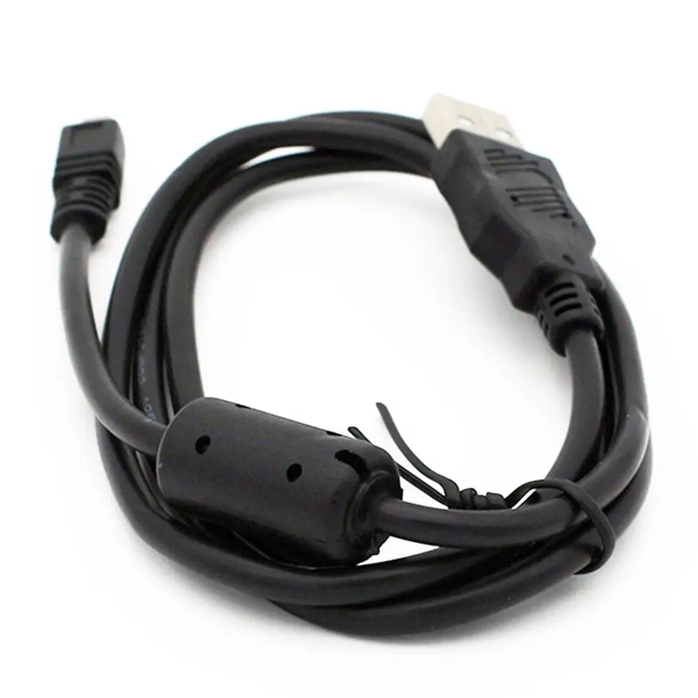 Zwart 6ft Usb 2.0 Type Een Mannelijk Naar Mini B Platte Mannelijke Camera Usb Datakabel Koord Voor Nikon Coolpix Pentax Optio Finepix