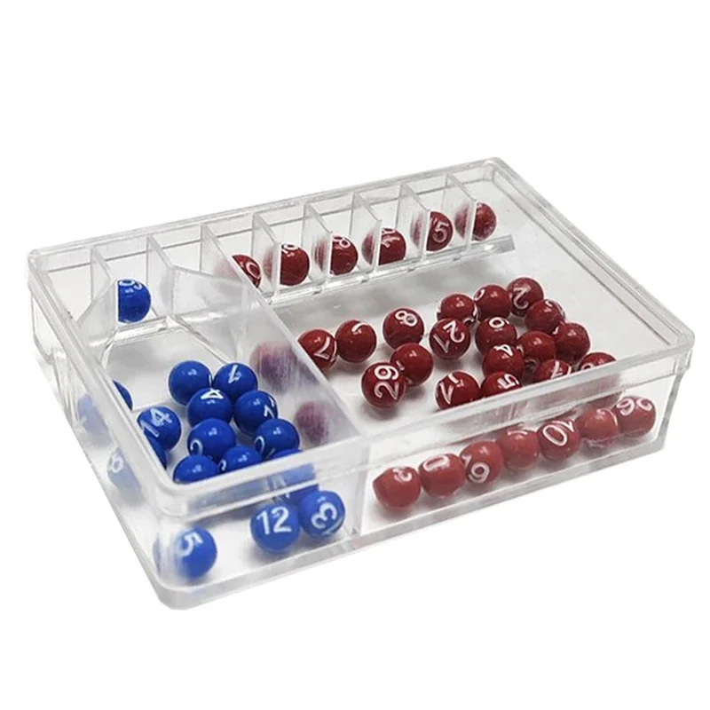 Juego de mesa transparente portátil, máquina de Bingo, caja de balancín, accesorios para fiestas en casa