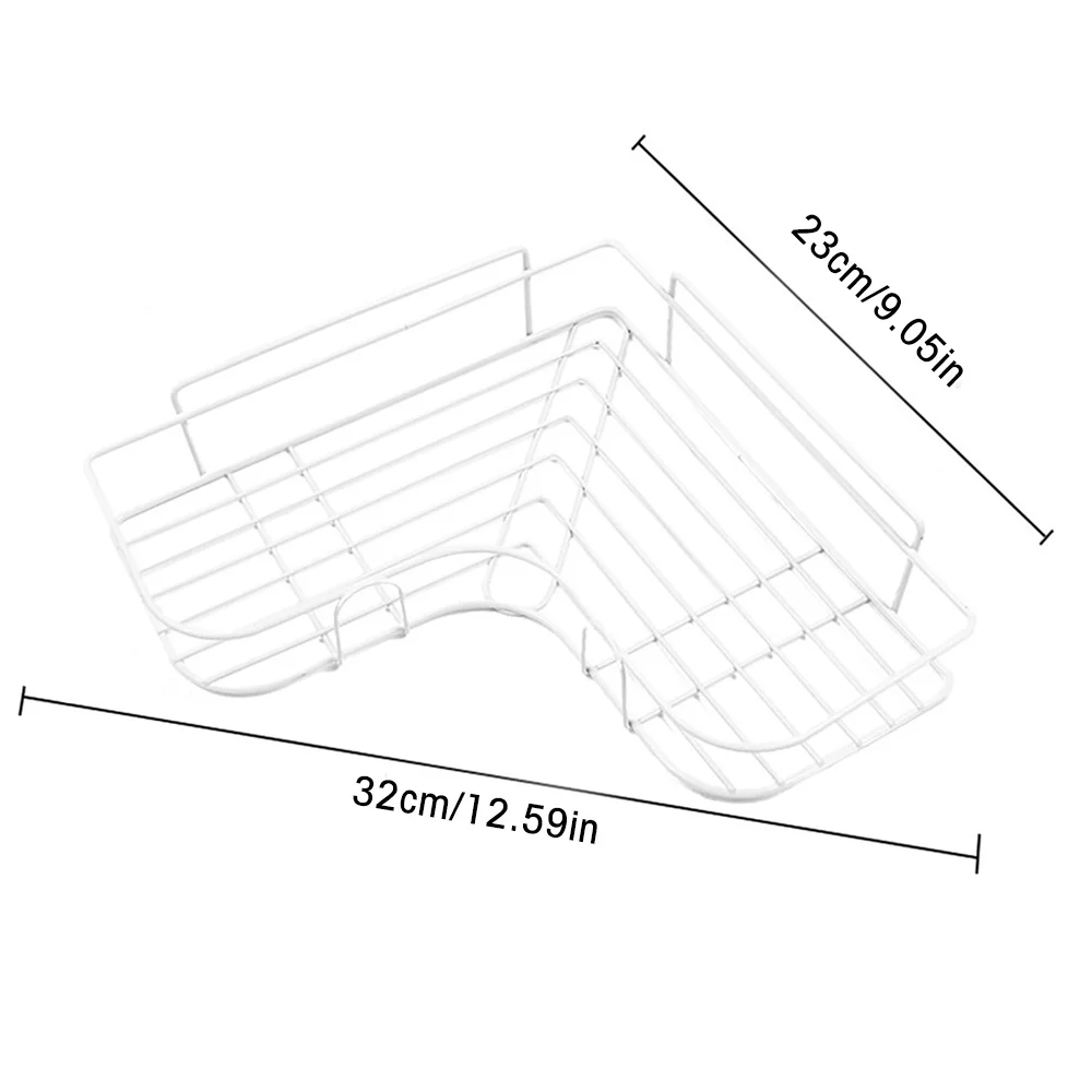 Iron Triangle Rack For Kitchen Bathroom Storage Rack Thickened Love Corner Rack Storage Rack Durable image 6
