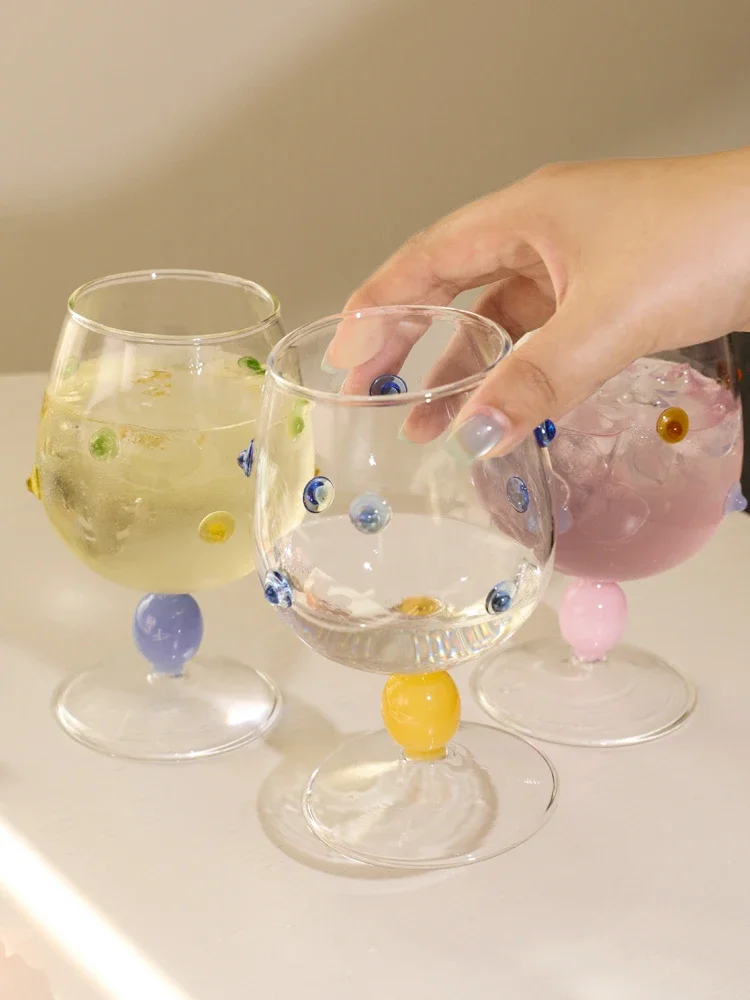 Minimalist Creative Glass Short Stem Margarita Champagne Cup Popular Bubble Wine Cup Cold Drink Cup European Style Heat Resis...