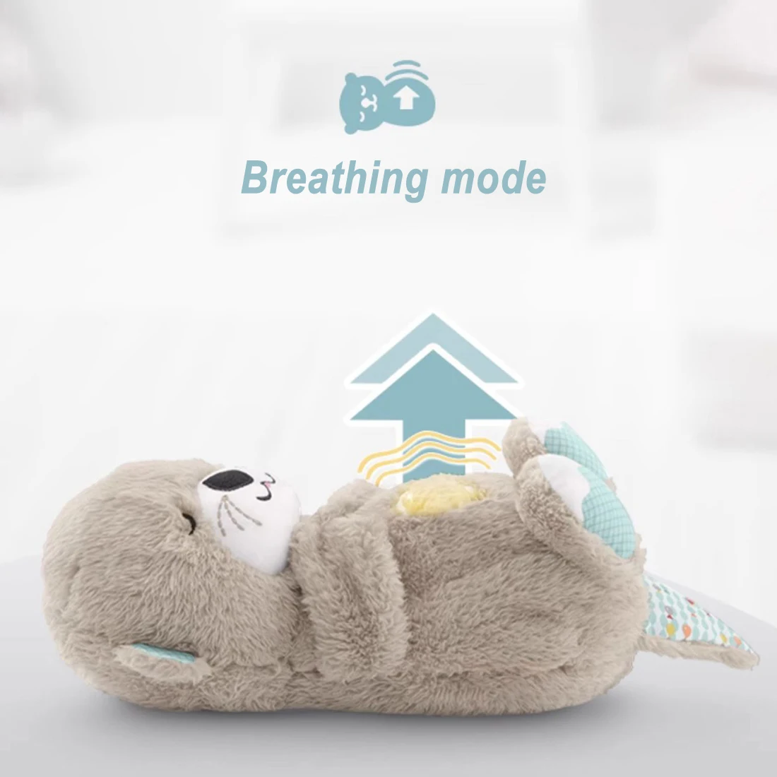 Muñeco de peluche con luz y música para niños, juguete relajante para dormir profundamente, regalo de 30cm