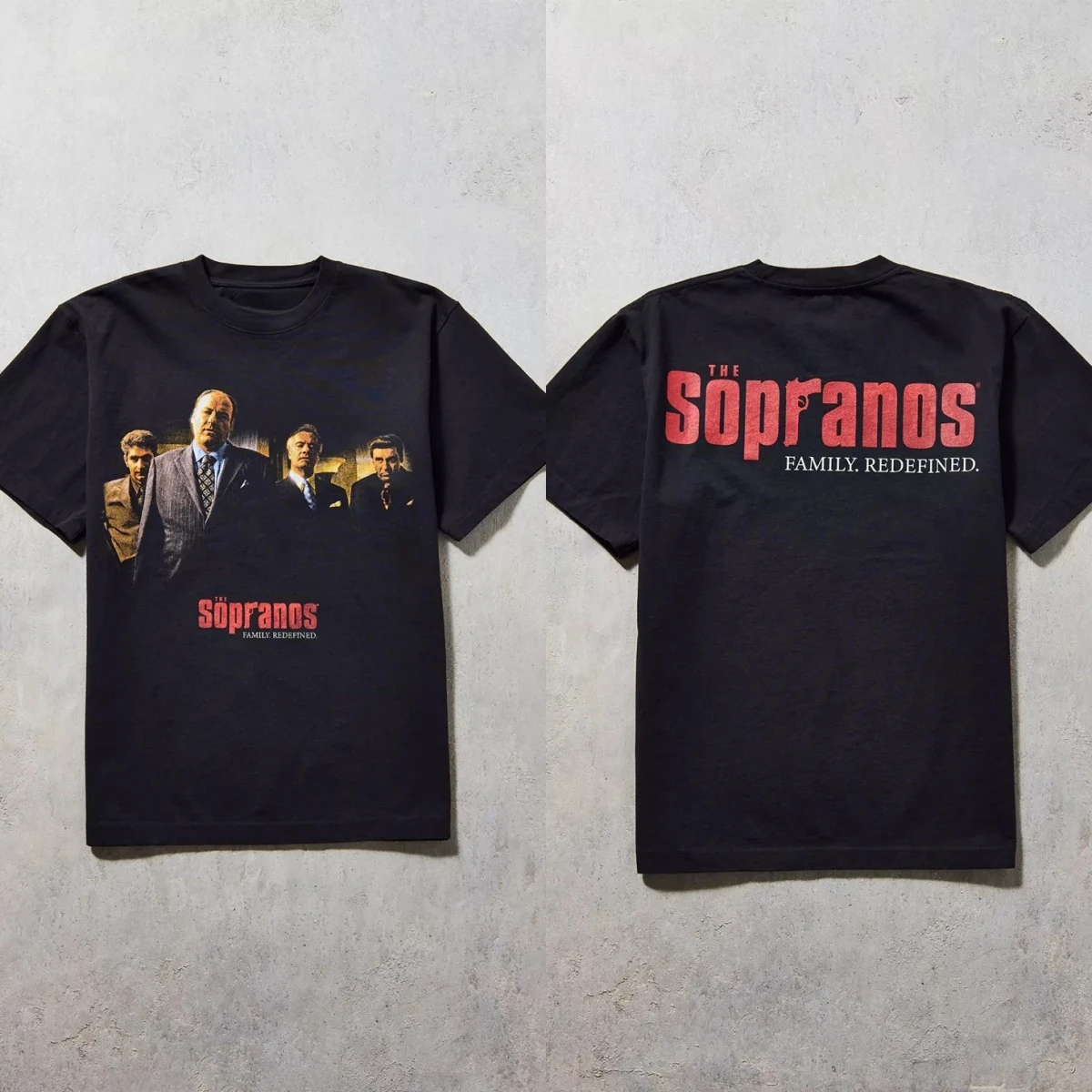 The Sopranos Vintage Poster Classic Movie Graphic Tee Cotton Mens Womens T-Shirt Streetwear