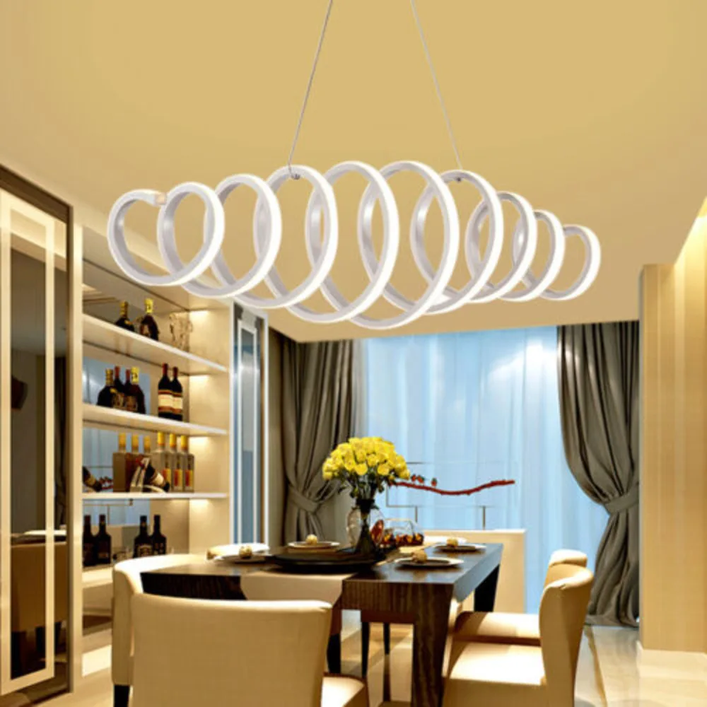 Bymaocar Modern 88W LED Acrylic Pendant Lamp Kitchen Corridor Chandelier Ceiling Warm Light Fixture Simple Modern Fit 15㎡ -35㎡