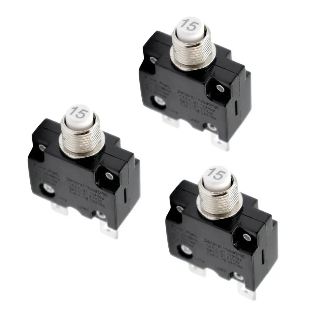 High Density Resettable Circuit Breaker Plastic Metal Fuse Holder 15A Quick Connect for Car Applications