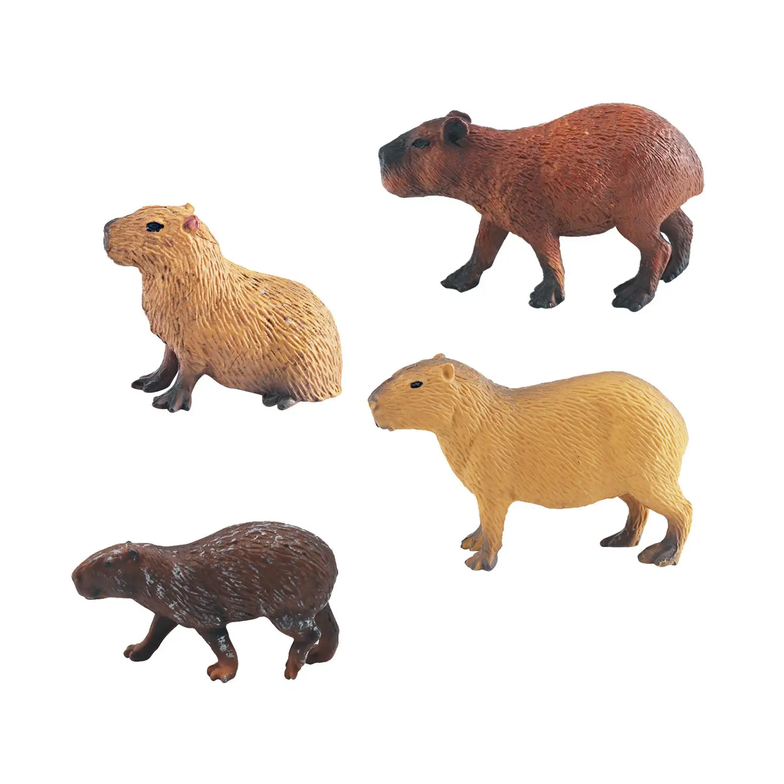 6xMini Capybaras الشكل الإبداعية كابيبارا تمثال للبنين بنات هدايا عيد ميلاد