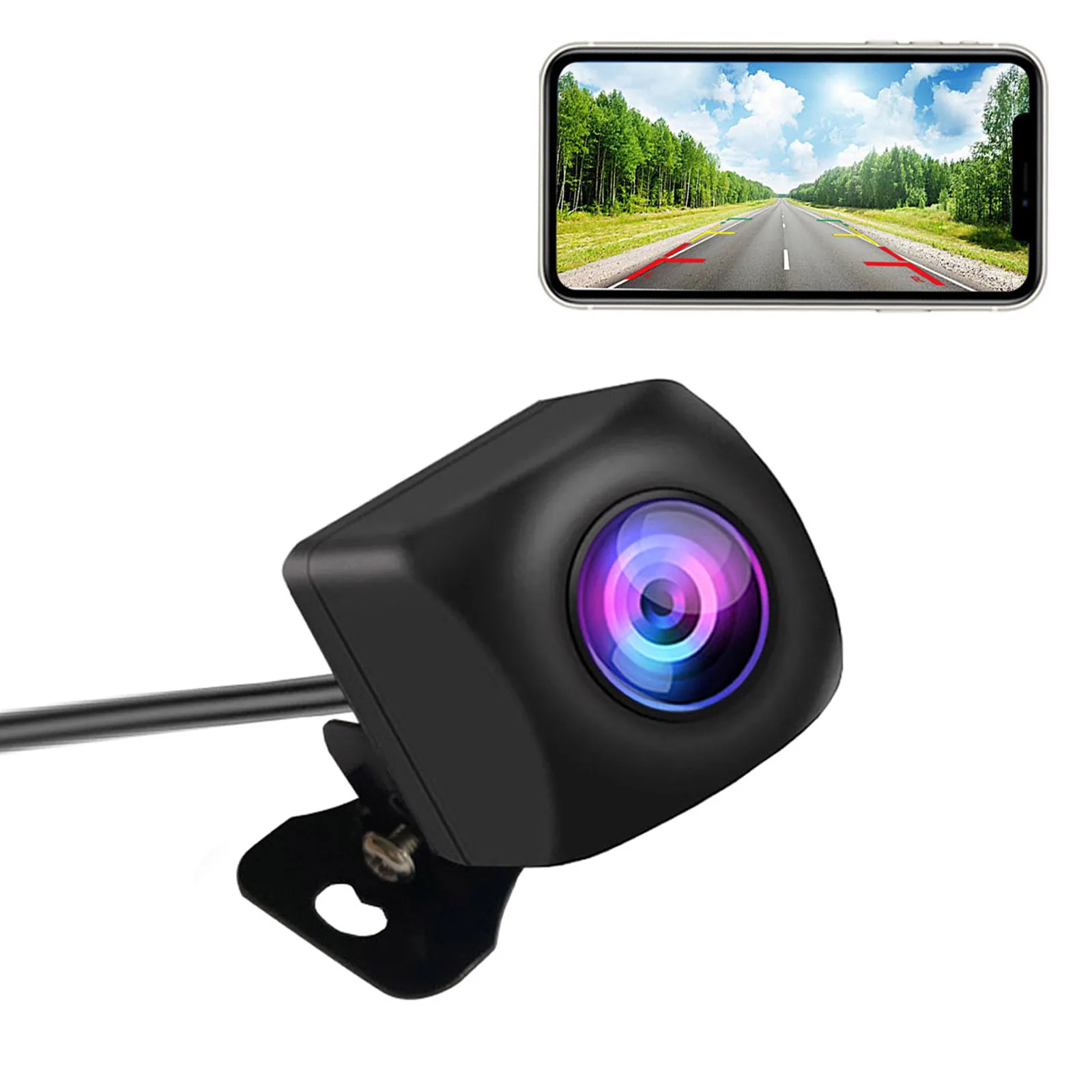 

Wireless Backup Camera 1080P 5G WiFi Rear View Camera IP67 Waterproof for iOS Android Car SUV Pickup with 140° View Angle 5.8G