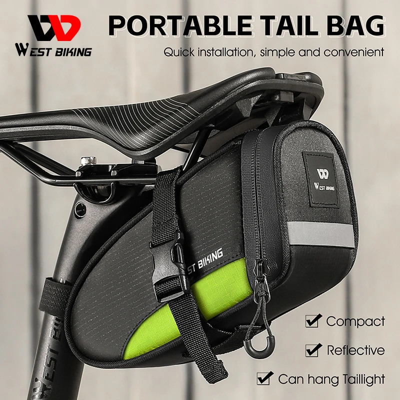 West Biking Reflective Saddle Bag 17x10x9CM