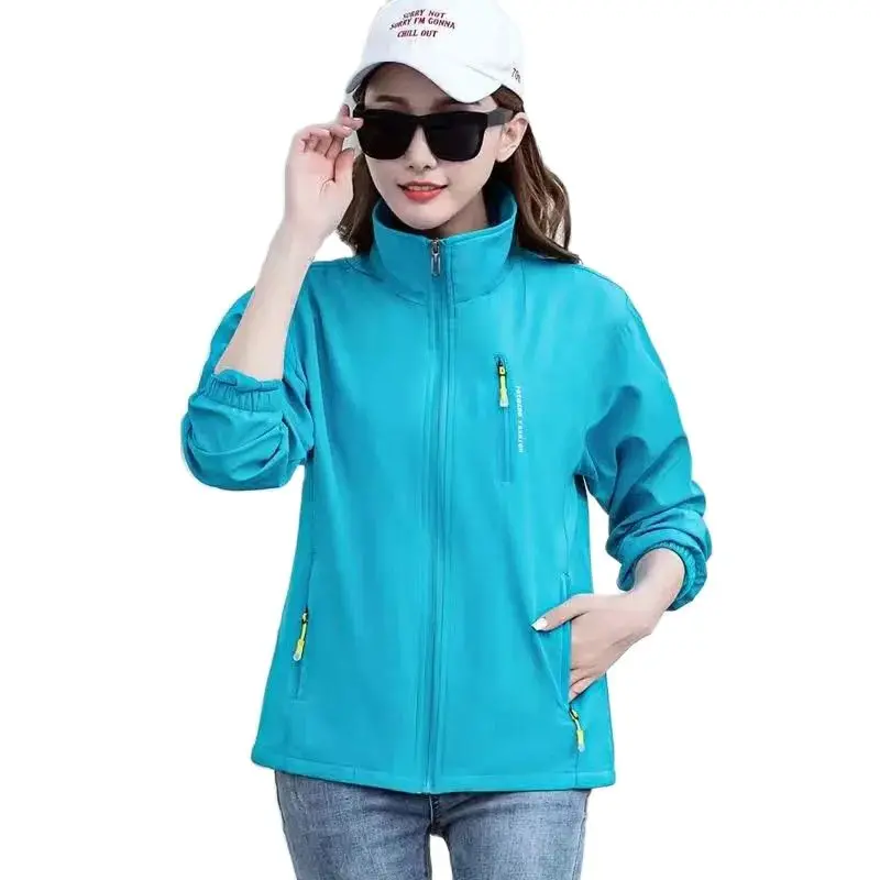 

2024 New Spring Autumn Coat Fashion Women's Jacket Tops Sports Baseball Jersey Outdoor Sunscreen Jacket Female Short Windbreak