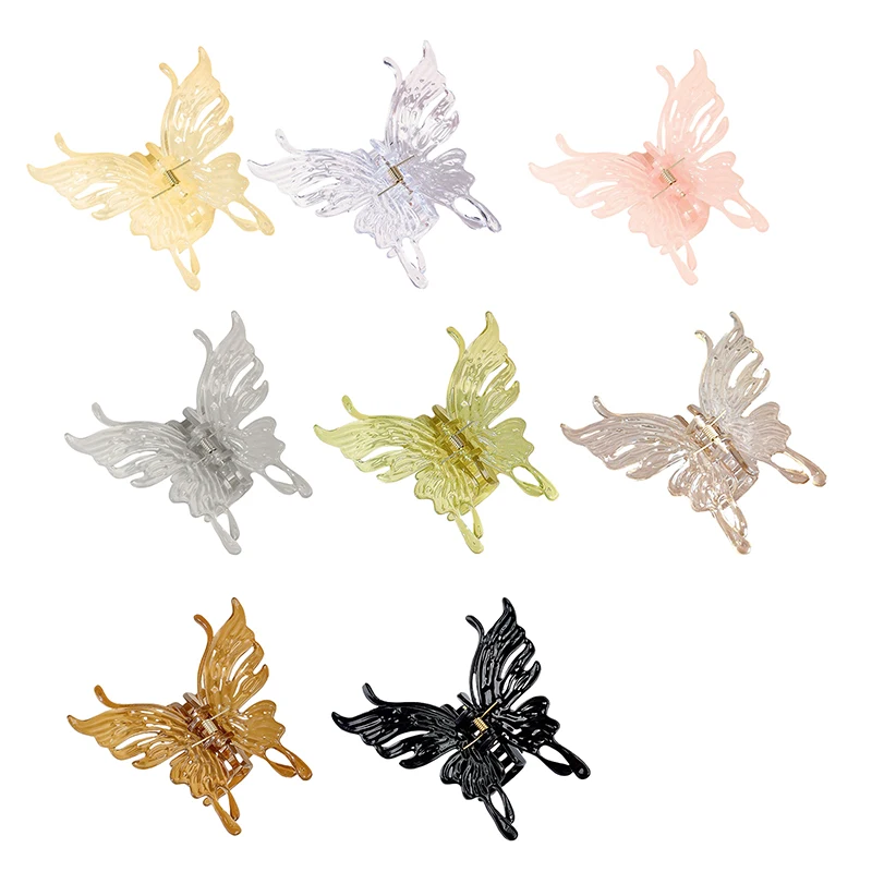 Sweet Butterfly Hairpin Summer Clip Super Butterfly Shark Hair Claw Headwear Hair Accessory Styling Tools For Women