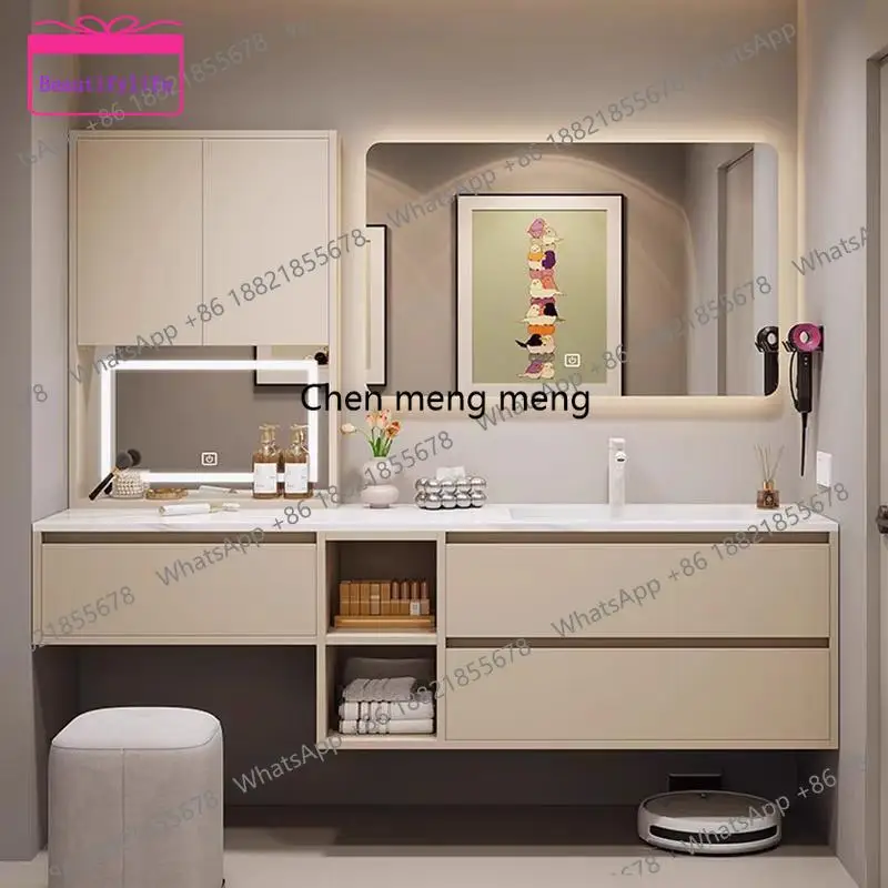 YL  Storage Light Luxury Bathroom Cabinet Display Mirror Organizer Cupboard Perfume Vanity Gadgets Archivadores Home Furniture