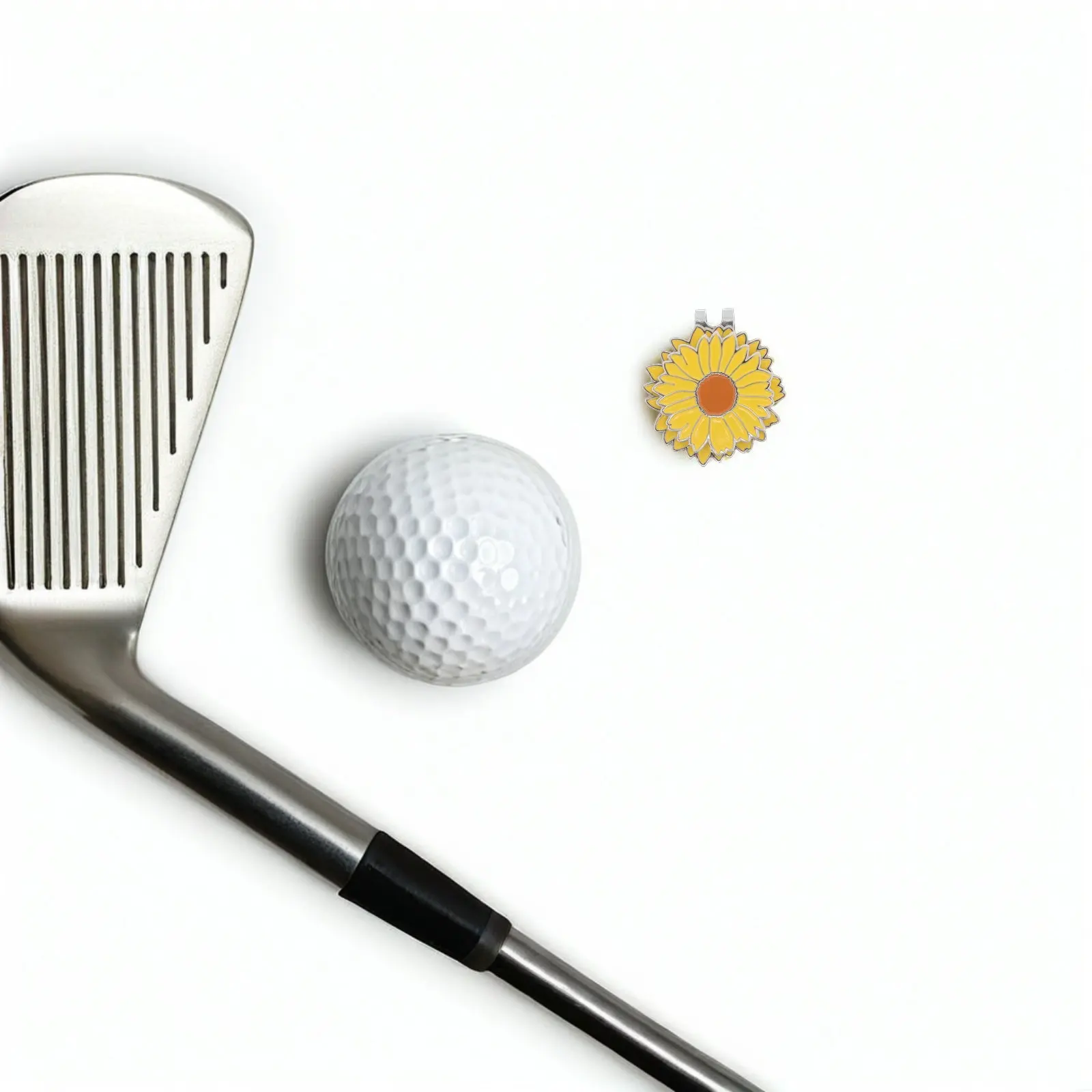 Golf Hat Clip Flower Metal Ball Marker Holder Clip for Men Women Golf Cap Visor Accessories Hat Ball Marker Holder view 3