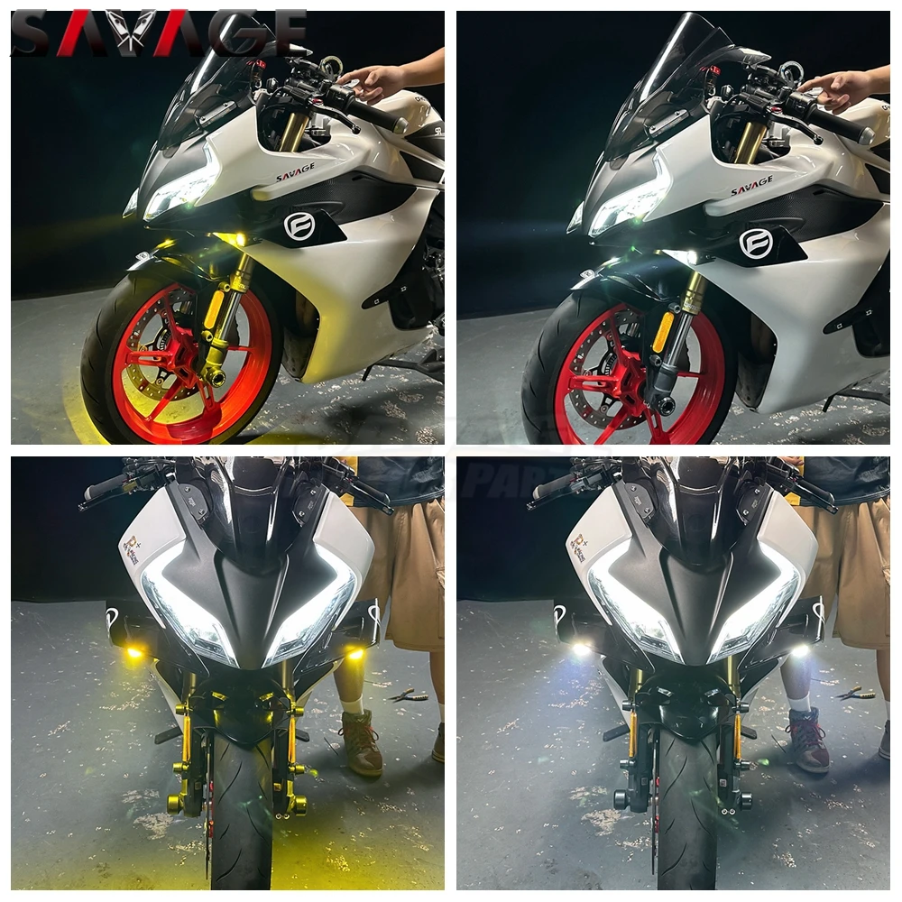 2026 450SS Led Fog Lights For CFMOTO 450SR 450SR-S Motorcycle Auxiliary Road Driving Low Beam Yellow Spotlight Super Bright