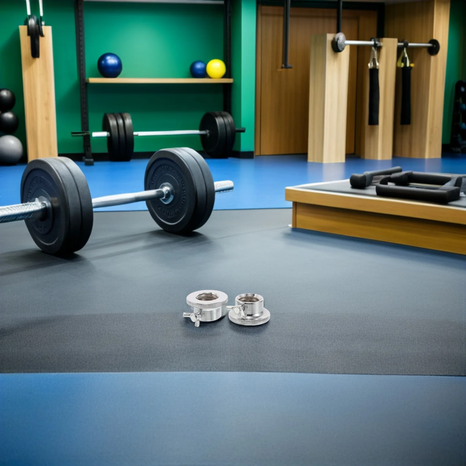 

Barbell Collar with Wing Screw 2Pcs Metal Dumbbell Clamps 1.1in Fasteners for Weights Secure Home Gym Accessories