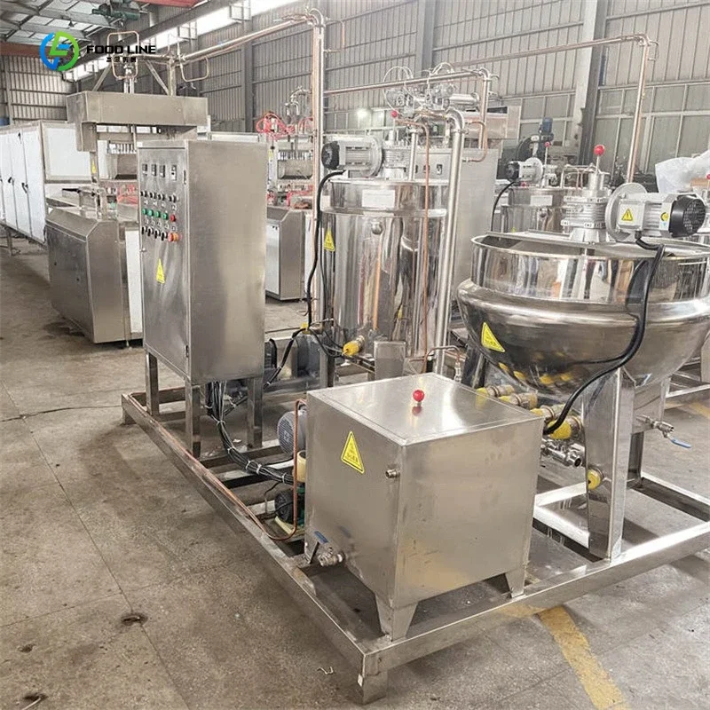 Full Automatic Gelatin Pectin Candy Machine Toffee Candy Filling Jelly Make Machine FL Customized
