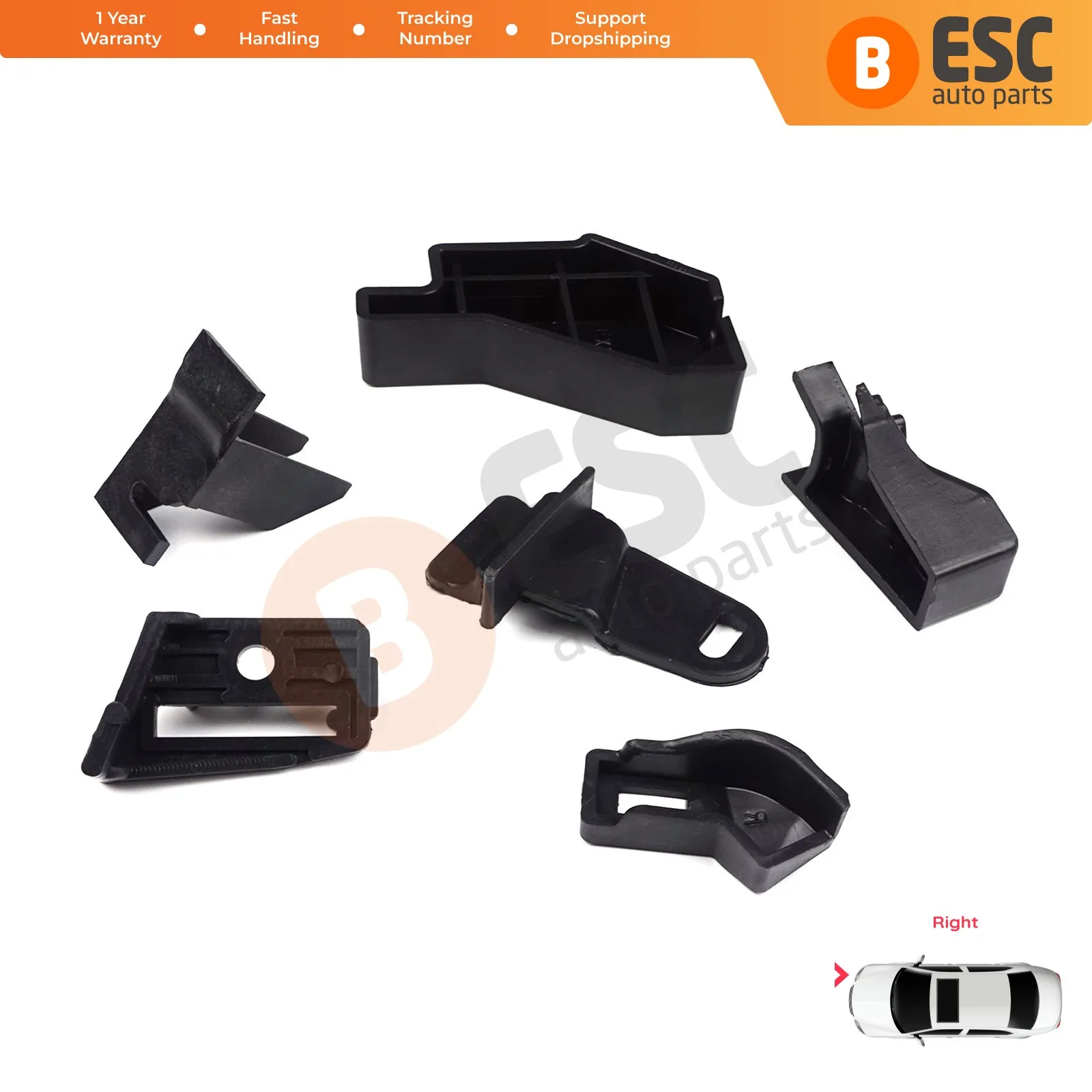 EHL525 Headlight Headlamp Housing Repair Mount Holder Bracket Tab Clips Right for Nissan Qashqai MK2 J11 2013-2021 260104EH0A