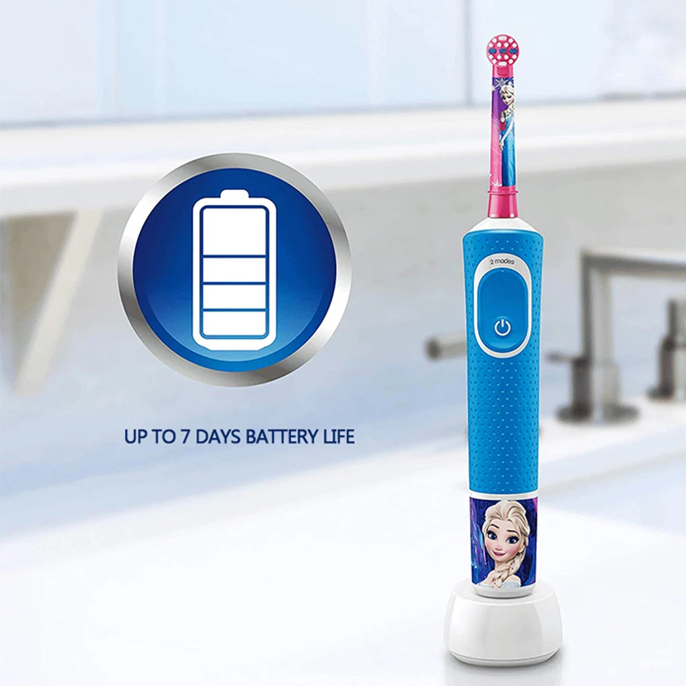 Oral B Electric Toothbrush for Kids Rechargeable Tooth Brush Soft Brush for Kids 100% Waterproof 2 Modes Rotaion Clean Teeth