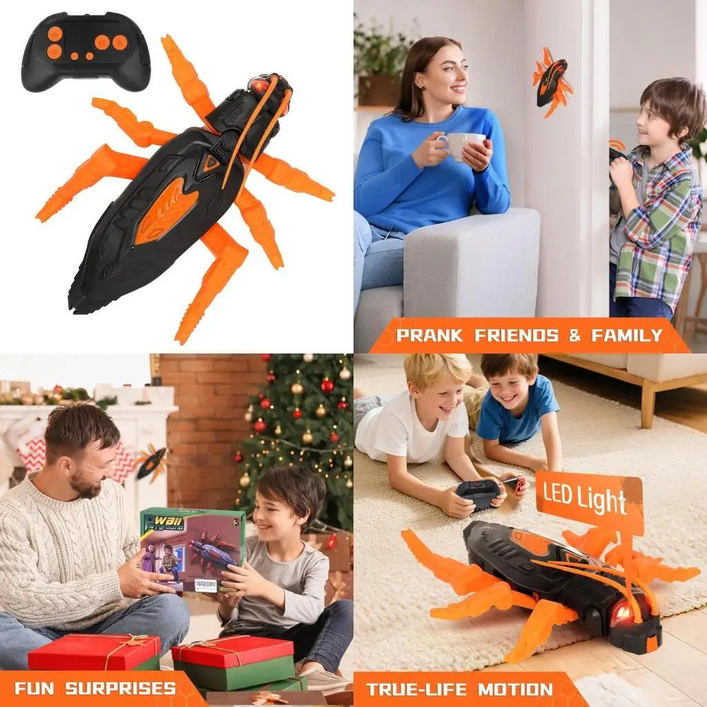 

J2HD Climbing Remote Control Roach Robot Toy That Can Crawl , Suitable for Children Ages 4 and Up (Boys and Girls)