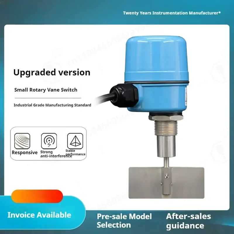 Rotary Paddle Level Switch for Bulk Solids Silo AC220V High Temp Threaded Flange Type Detector