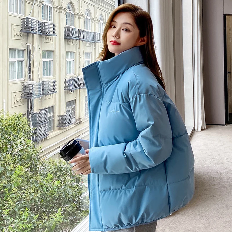  New Cotton Clothes Women Short Bread Clothes Loose Korean Fashion Long-sleeved Students Winter Thick Padded Jacket Coat Ins