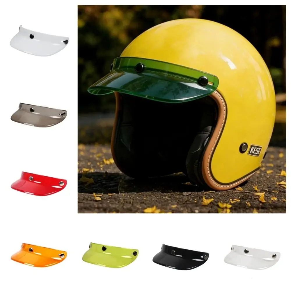3 Snap-Button Motorcycle Helmet Visor Universal Fit Visor Brim Snap-Button Visor Brim Attachment Jet Helmet Visor