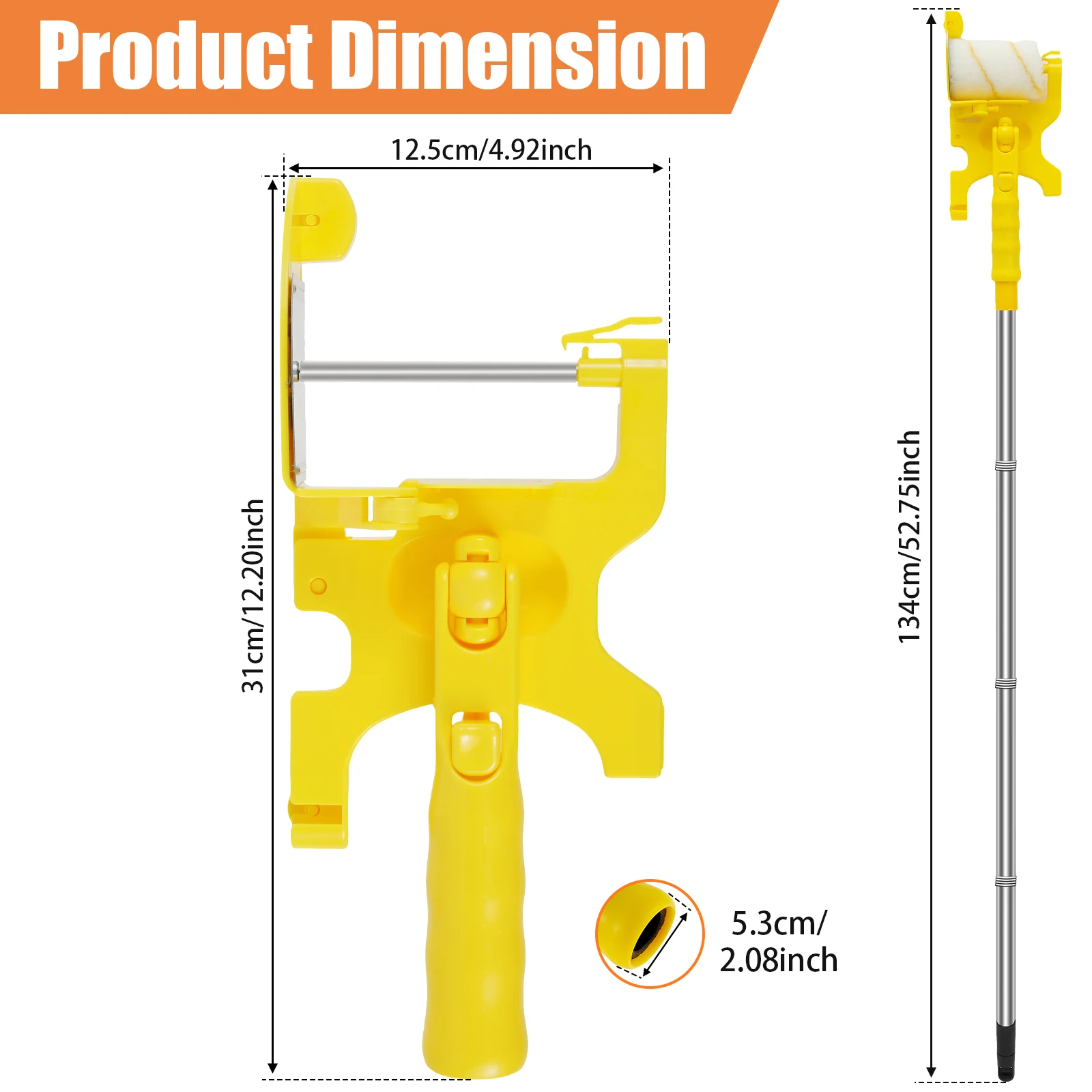 1/3 Sets Verf Edger Roller Borsteltje Handbediende Clean-Cut Verf Edger Roller Borstel Draagbare Muurverf Edger Tool Voor Deurraam