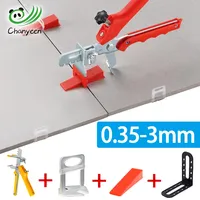 0.35/0.5/1/2/3mm Wall Floor Ceramic Tile Leveling System Clips Wadge Piler Spacer Kit for Tile Laying Construction Tools