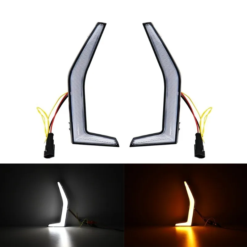 Qua для пары передних светодиодных фонарей на решетке для Teryx KRX 1000 2020-2024 Trail Special 2021-2024 UTV ATV Fang указатель поворота