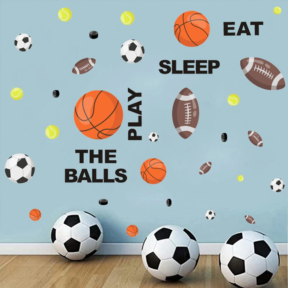 

2 шт., спортивный мяч, мяч из ПВХ, тематические наклейки, скрапбукинг, классный декор, клей для дня рождения, тенниса, футбола, бейсбола