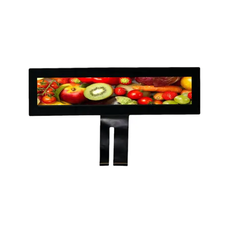 13.5 inch high brightness bar LCD panel with 1280*235 resolution LVDS interface 30-pin IPS strip thin film transistor