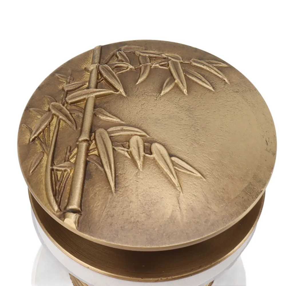 Push Bounce Sink Drain Quick Drainage No Overflow Drain Stopper Brass Material Antique European Design Sink Drain Stopper
