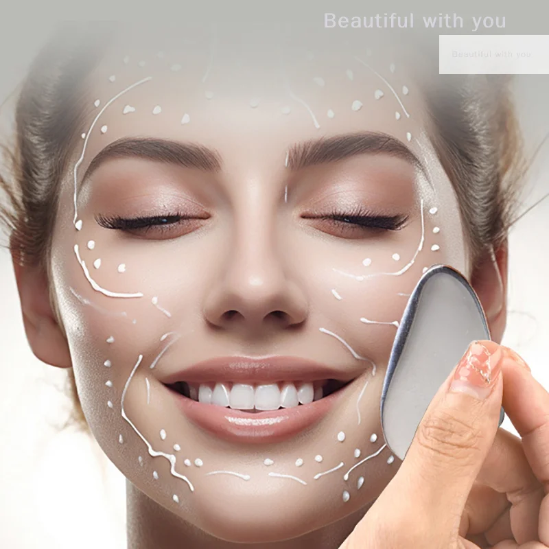 

Stainless Steel Gua Sha Board Eye Massager Guasha Massage Tool For Face Body Facial Scraping Plate Spa Muscle Guasha Scraper