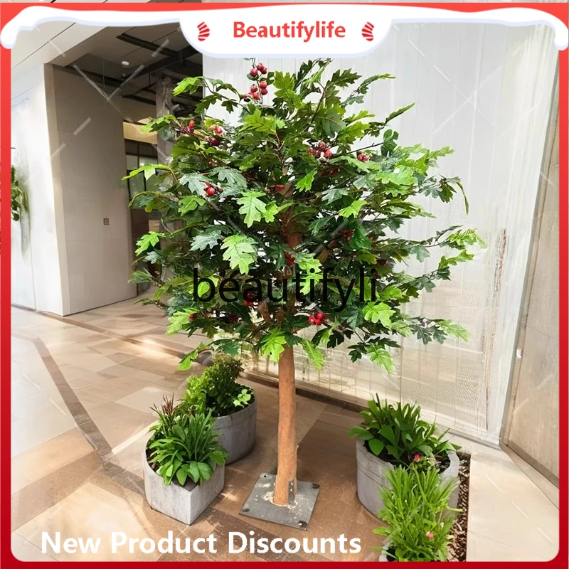 J45 Artificial Red Fruit Artificial Tree Decoration Shooting Props Mountain Red Artificial Wild Hawthorn Fake Tree