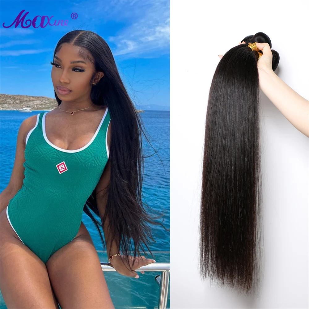 12A البرازيلي حزم من شعر طبيعي مفرود 100% عذراء غير المجهزة حزم سوداء طبيعية وصلات شعر بشري شعر ريمي ناعم