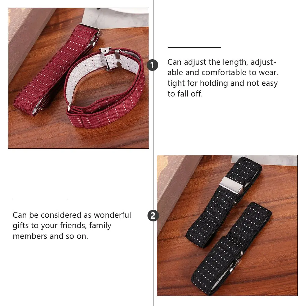 3 쌍 미끄럼 방지 커프 Armb 가터 슬리브 홀더 남성 여성을위한 조절 가능한 교정기 내구성 소재 셔츠 가터